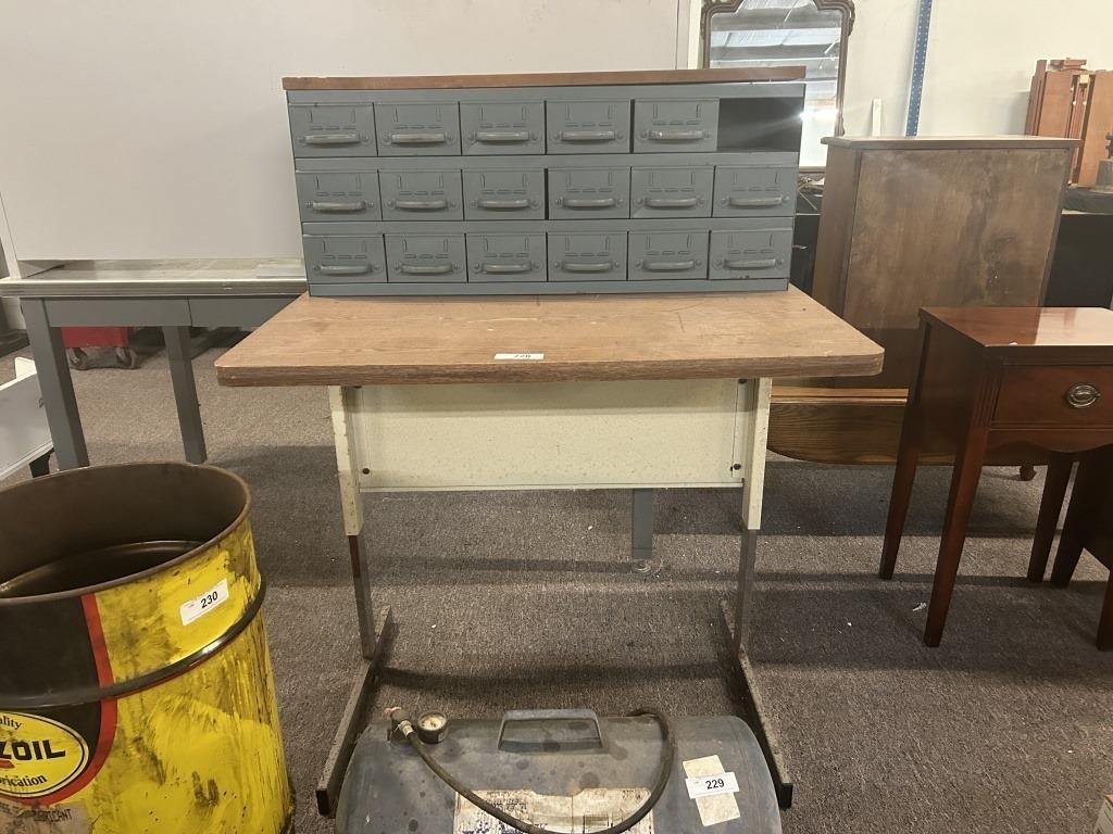 Shop Table And Parts Bin
