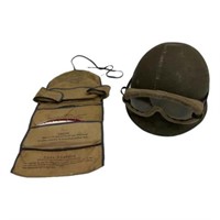 WW2 USG1 Tanker Helmet With Goggles