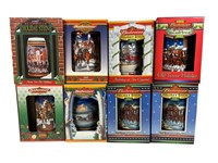 8 Budweiser Holiday Steins