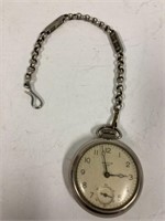Westclox pocket watch with chain.