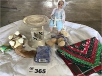 CANDLE HOLDER, DOLL, PLACEMATS, OTHER