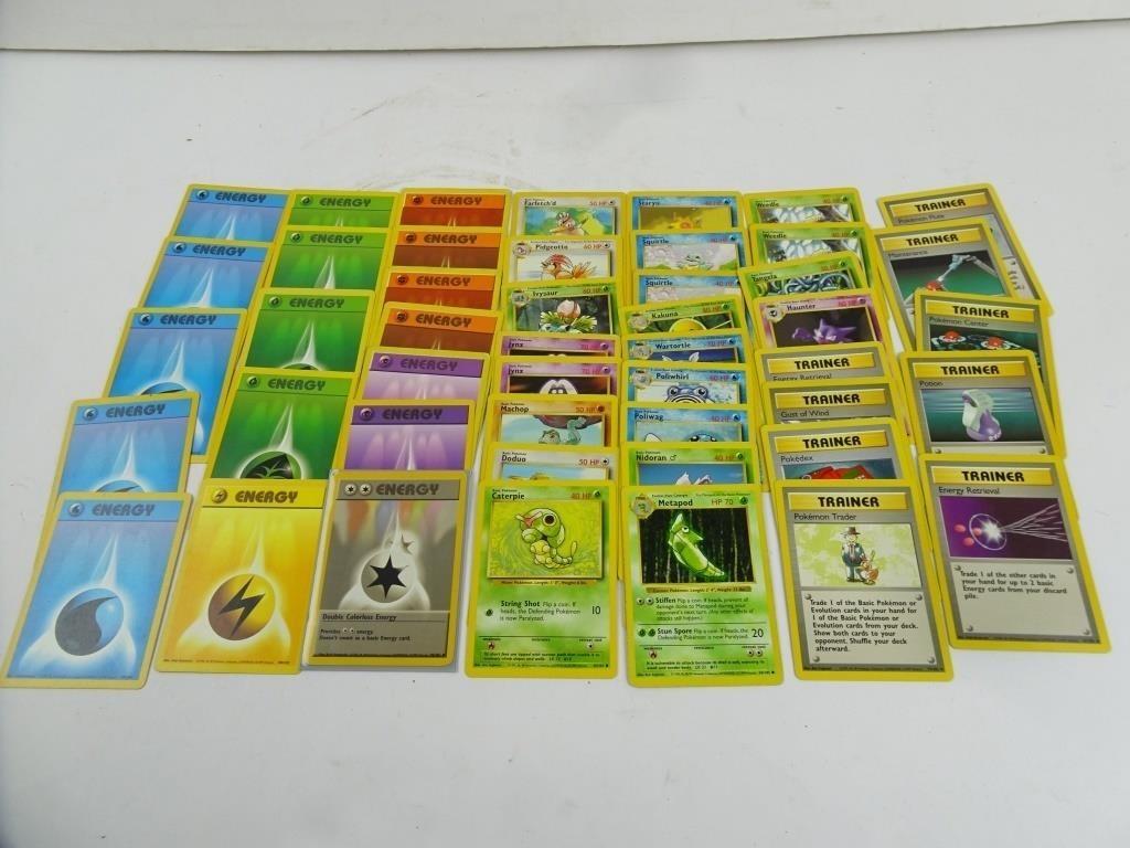 Lot of 47 Pokemon Base Set Cards - Double