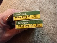 (2) Rem. 20 Ga. Rifled Slugs, 2 3/4" - Full Boxes!