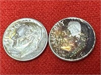1959-D & 1960-D Roosevelt Silver Dimes