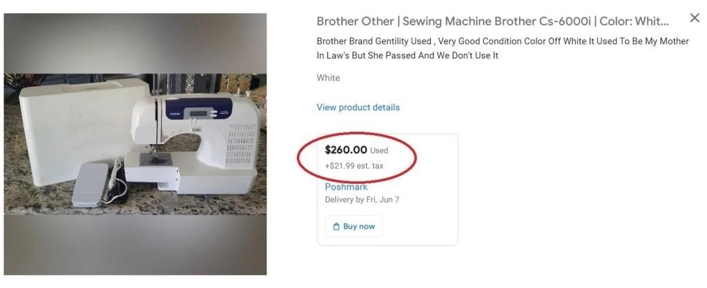 39 - BROTHER PORTABLE SEWING MACHINE