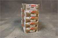 (5) Boxes Wolf 6.5 Grendel 100GR FMJ Ammo