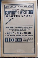 1930's Rio Theater Buffalo Texas Poster!