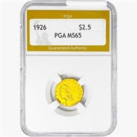 1926 $2.50 Gold Quarter Eagle PGA MS65