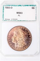 Coin 1883-O Morgan Silver Dollar PCI MS63 PL