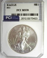 2011 Silver Eagle PCI MS70