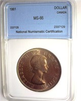 1961 Dollar NNC MS66 Canada