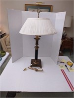 Vintage brass lamp. 28" tall. Works.