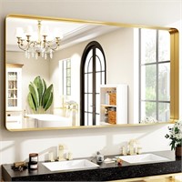 Easly 48x30 Gold Bathroom Mirror