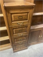 OAK 4 DRAWER FILE CABINET