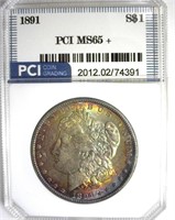 1891 Morgan MS65+ LISTS $4500