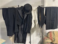 Vintage Men's Suit And Hat In Storage Bag