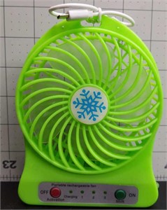 Battery operated portable fan