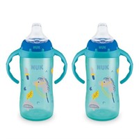 NUK Large Learner Cup, 10oz, 2 Pack, 8+ Months, Bl