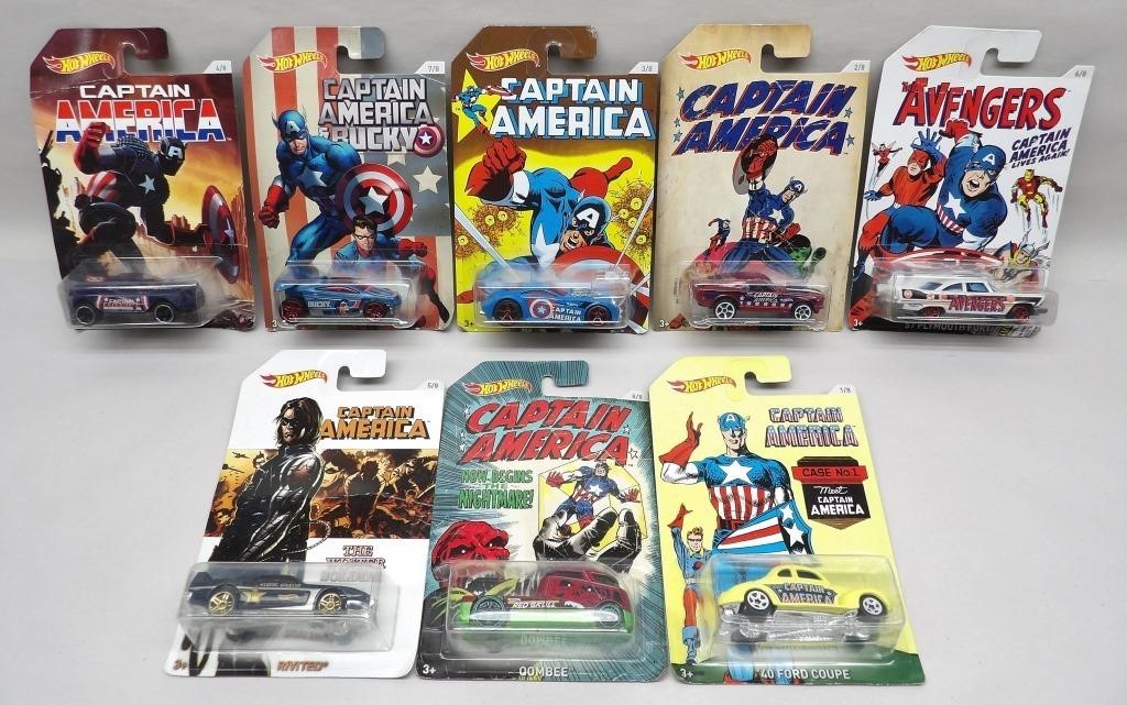 8 Marvel Comics Hotwheels Cars: 2015