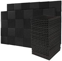New 50 Pack BLACK Acoustic Panels Studio Foam