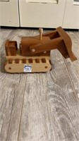 Wooden Bulldozer, approximately 9” long, height