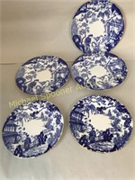 ROYAL CROWN DERBY MIKADO - PLATES + CUPS & SAUCERS