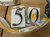 House numbers "0" “5”, gas connector kit