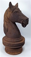 Cast Iron Horse Head Hitching Post Top, 6.5" dia,
