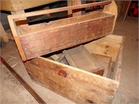 WOODEN TOOL BOX, LARGE BOX & OTHER BOXES