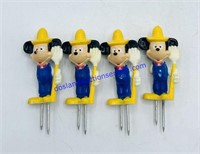 Lot of (4) Mickey Mouse Corn Cob Holders