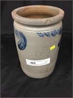 Stoneware Blue Slip Decorated Storage Jar