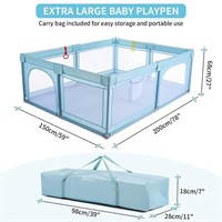 Sailnovo  Extra Large Playpen 78x59 Inches