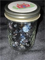 47 VTG DARK MARBLE COLLECTION IN JELLY JAR