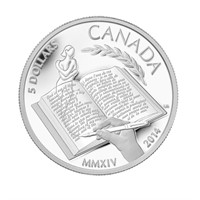 99.99 Silver 2014 RCM Alice Munro $5 Coin