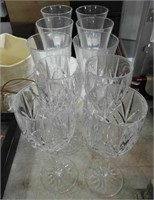 Lot #600 - (10) Pieces of crystal stemware.