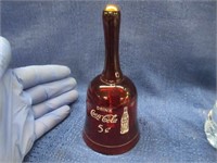 red coca-cola glass bell