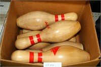 7 VTG. WOODEN AMF BOWLING PINS