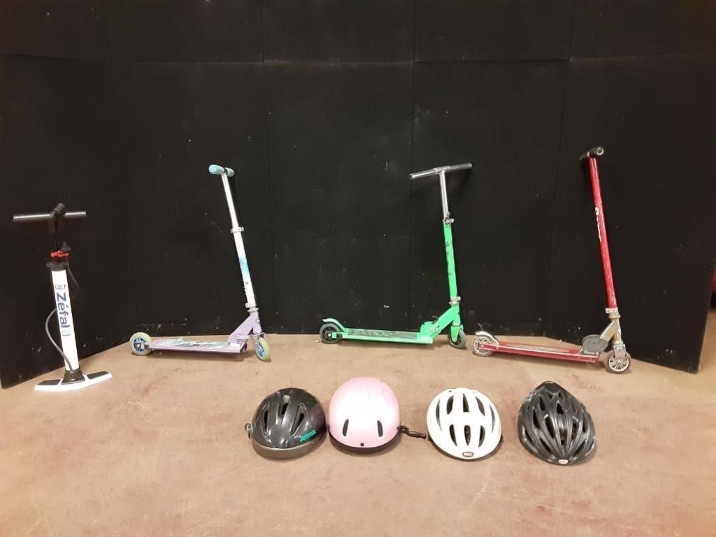 Scooters, Helmets & Air Pump