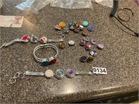 Bracelets with snap pendants- all