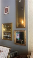 Collection of three gold framed mirrors assorted