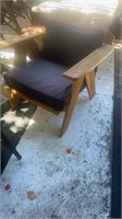 Assorted style wood outdoor seating with cushions