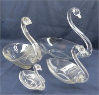 Set of 4 "Duncan Miller" Swan Nesting Bowls/Dishes