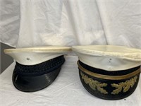 ANTIQUE LEATHER FIREMAN'S PARADE HATS 5 x 10