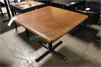 5X, 36" WOOD TABLES W/ CAST BASES