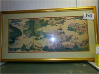 FRAMED ASIAN PANEL PICTURES 23X42
