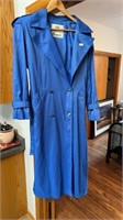 Bright Blue Vintage London Fog Size 6 Rain Coat