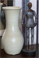 Articulated wood Mannequin Decor and Ceramic Vase