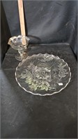 Silve Overlay Platter & Candy Dish