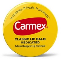 Carmex, Classic Lip Balm, Medicated, 0.25 Oz  x 2