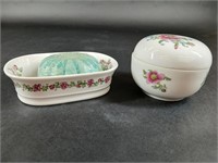 Elizabeth Arden Porcelain Soap Dish, Trinket Box